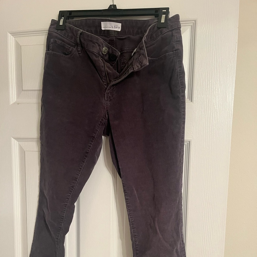 Loft skinny Corduroy pants size 4 grey